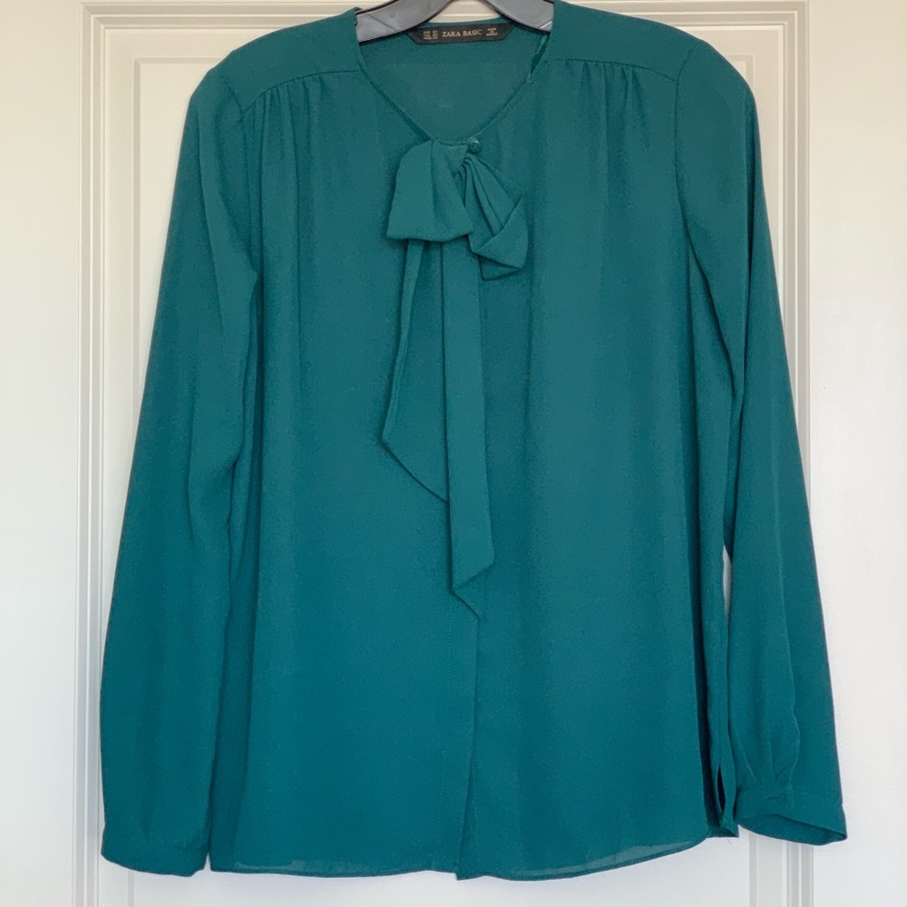 Zara Blouse with Bow Collar